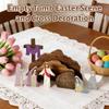 9 Pcs Empty Tomb Christian Scene and Cross Decoration, Easter Wooden Resurrection Scene Cross Jesus Tomb Tray Set, Jesus Nativity Scenes Decor for Religious Home Office Tabletop Christian Gifts view 2