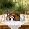 9 Pcs Empty Tomb Christian Scene and Cross Decoration, Easter Wooden Resurrection Scene Cross Jesus Tomb Tray Set, Jesus Nativity Scenes Decor for Religious Home Office Tabletop Christian Gifts view 4