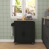 Kitchen Island with Storage, Rolling Kitchen Cart, Microwave Stand with Towel and Spice Rack view 4