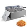 Deep Fryer 22L 1700W  Electric Countertop Fryer with Adjustable Temperature, Removable Basket & Lid, Overheat Protection  Perfect for French Fries, Chicken Wings, Dumplings (Home & Commercial Use) view 1