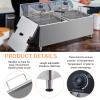Deep Fryer 22L 1700W  Electric Countertop Fryer with Adjustable Temperature, Removable Basket & Lid, Overheat Protection  Perfect for French Fries, Chicken Wings, Dumplings (Home & Commercial Use) view 3