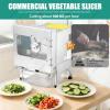 200W Commercial Electric Vegetable Cutter with Conveyor Belt, Automatic Scallion Chopper,300kg/h Heavy-Duty Kitchen Onion Chopper, 1.5-35mm Thickness Adjustable view 2