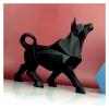 Act Iron Room Decor Abstract Wall Street Bull Sculpture Geometric Resin Bullish Cattle Statues Modern Fun Desk Accessories(Black Bull) view 2