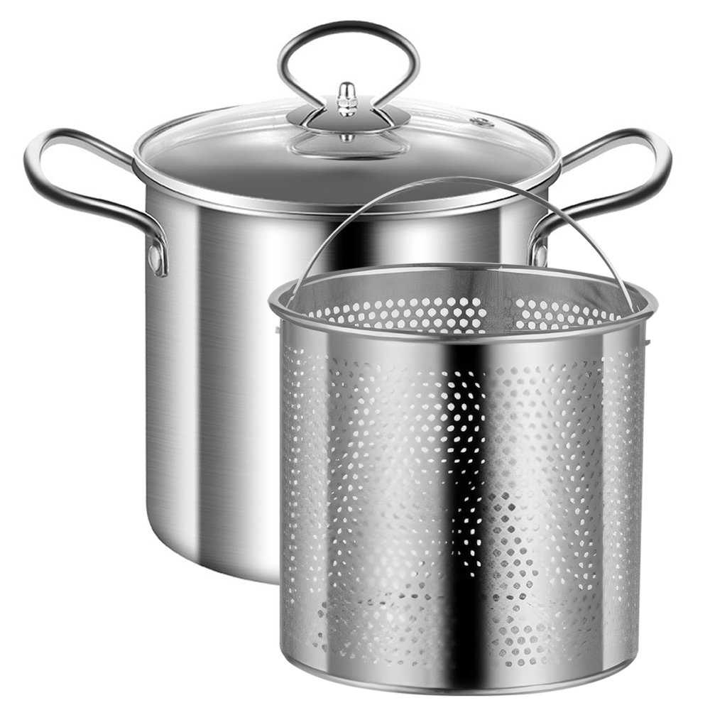 Fryer Pot with Basket Fryer Pot with Basket, 3.5L Frying Stainless Steel Small with Anti-scalding Handle Fish and Oil