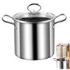 Fryer Pot with Basket Fryer Pot with Basket, 3.5L Frying Stainless Steel Small with Anti-scalding Handle Fish and Oil view 2