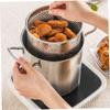 Fryer Pot with Basket Fryer Pot with Basket, 3.5L Frying Stainless Steel Small with Anti-scalding Handle Fish and Oil view 3