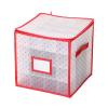 Xanorrg 64 Grids Foldable Christmas Ornament Storage Box with Pvc for Holiday Decorations Organization Container view 1