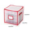 Xanorrg 64 Grids Foldable Christmas Ornament Storage Box with Pvc for Holiday Decorations Organization Container view 4