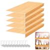 Bakufu Closet dividers Shelf Liners 19x16x2in 5pcs Wire Rack Cover Heavy Duty,Durable Shelf Liners for Improved Visibility and Organization Oak Color view 1