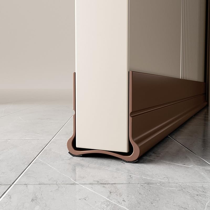 Door Draft Stopper Under Door Sweep for Exterior & Interior Doors, Weather Stripping Door Seal, Strong Adhesive Door Sweep Soundproof Weather Stripping