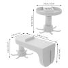 BEBEMOKO 2pcs White ABS Wall Mounted 6-Claw Rotating Kitchen Hooks view 2