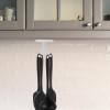 BEBEMOKO 2pcs White ABS Wall Mounted 6-Claw Rotating Kitchen Hooks view 4