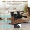 Ottoman with Storage, Tufted Storage Bench for Bedroom, 48" PU Leather End of Bed Bench, Upholstered Entryway Shoe Benches with Rolled Arm & Inner Zipper, Window Ottomans Chest with Rivets, Brown view 4