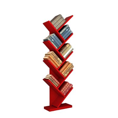 9-Tier Tree-Shaped Bookshelf, Floor-Standing Book Storage Rack, Narrow Bookcase, Suitable for Living Room and Study(Color 6)