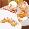 DimyFew Dried Fruit Dish Nuts Platter with Lid with Rack Fruit Bowl Decor Serving Tray Snack Dishes for Nuts Family Home Anniversary, Amber view 2