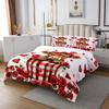 Manfei Valentine Kids Bedspread Queen Size,Cute Highland Cow Roses Flower Coverlet Set,Girls Boys Room Decor,Floral Heart Butterfly Bowknot Quilted Coverlet,Red Brown Bedding Quilt,2 Pillowcases view 4