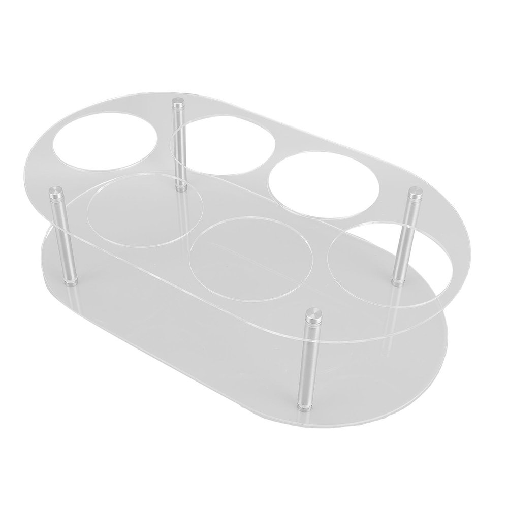 Zerodis Water Bottle Storage Rack Mug Hooks Glass Shelf Cup Accessories Holder Acrylic Stable Bottles Racks for Cabinet Home Countertop Fridge Water Bottle Storage Rack Organizing Wine (Transparent)