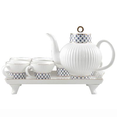 NYTFHMS Porcelain Tea Sets for Adults Tea Set with Teapot Afternoon Tea Service Coffee Cups Set Porcelain Tea Cups Set with Tea Tray Best Gift