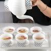 NYTFHMS Porcelain Tea Sets for Adults Tea Set with Teapot Afternoon Tea Service Coffee Cups Set Porcelain Tea Cups Set with Tea Tray Best Gift view 2