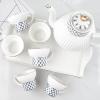 NYTFHMS Porcelain Tea Sets for Adults Tea Set with Teapot Afternoon Tea Service Coffee Cups Set Porcelain Tea Cups Set with Tea Tray Best Gift view 3