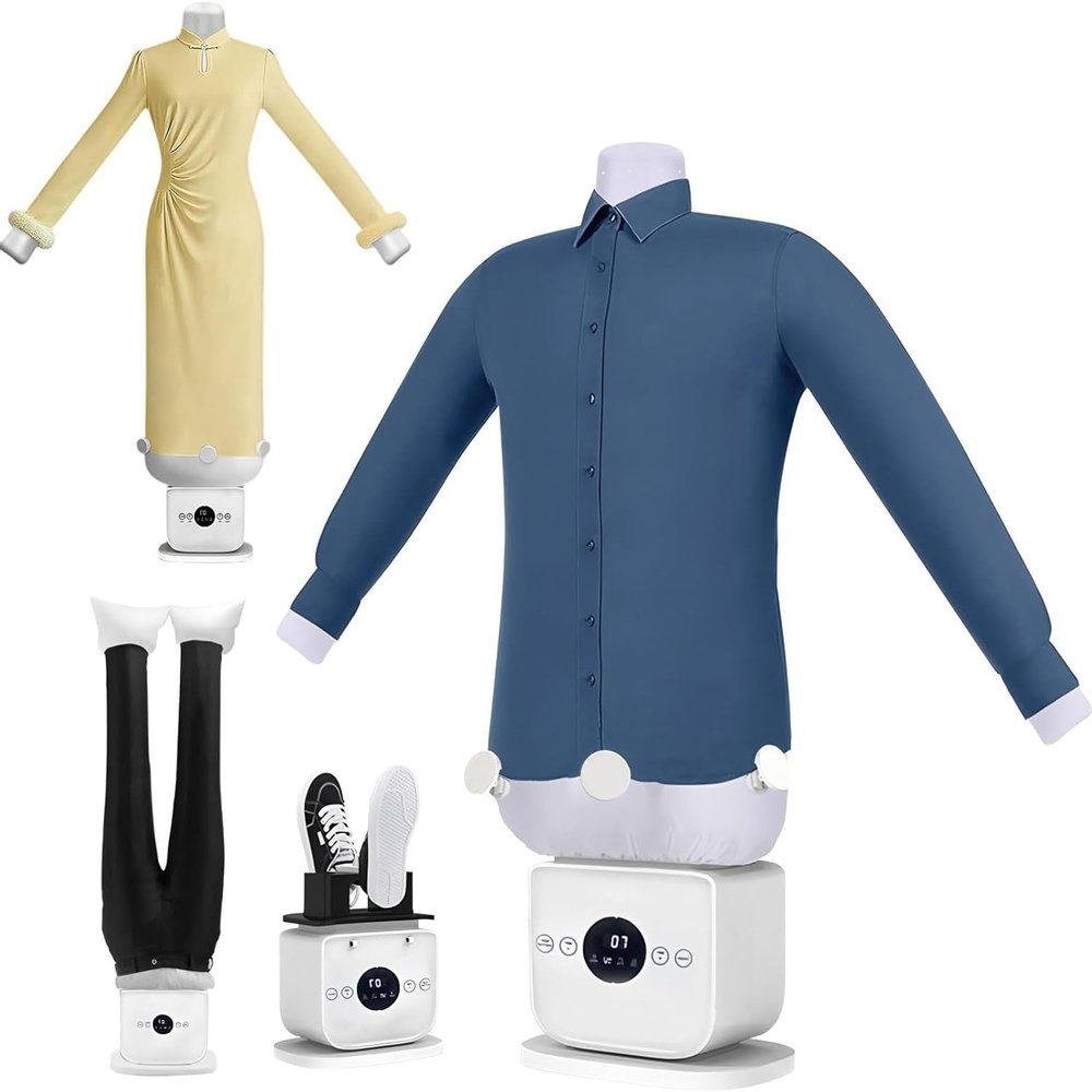 Automatic Ironing Machine 3.0, Portable Steam Iron, Quick Dry Steamer for Trousers, T-Shirts, Shoes, Skirts - Hands-Free Wrinkle Remover