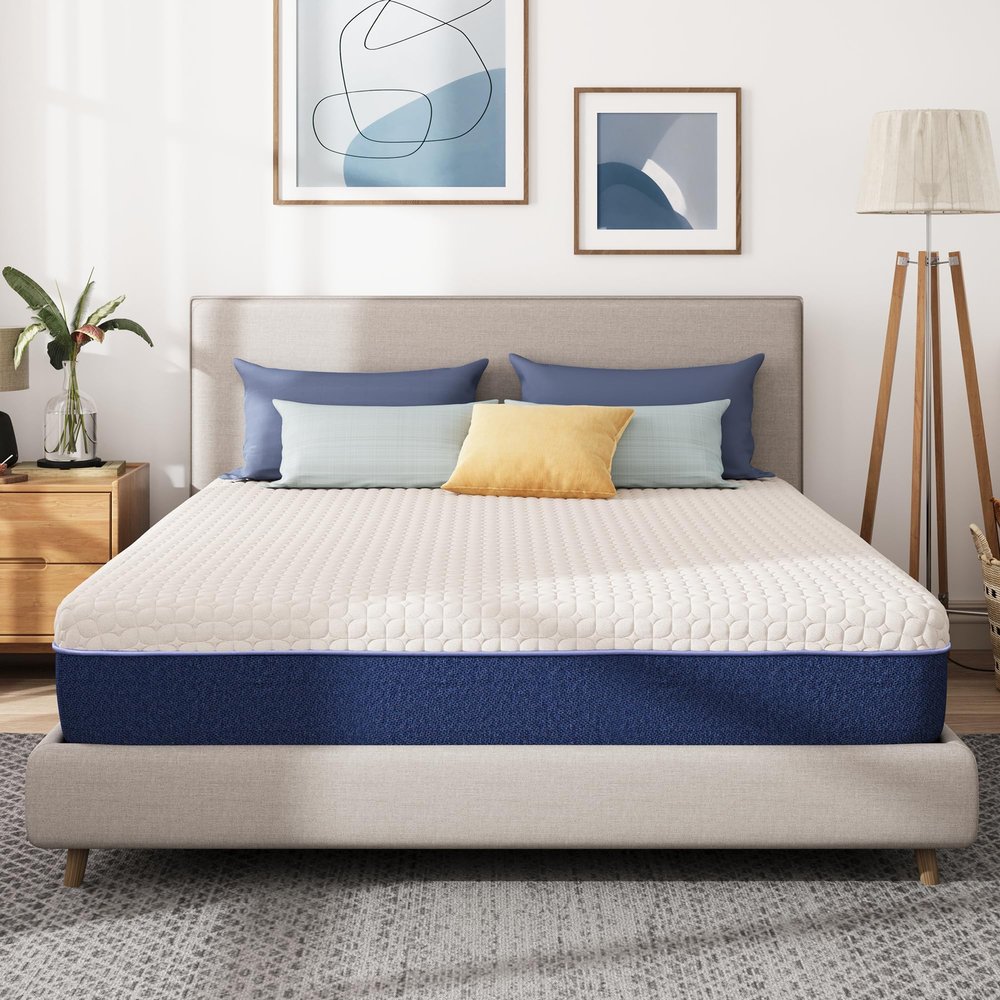 Gelsea 10 Inch King Size Mattress, Gel Cooling Memory Foam Mattress, Pressure Relief, Medium Plush Feel, Mattress in a Box, CertiPUR US Certified