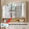 HUFIREHU Bathroom Wall Cabinet,Bathroom Mirror with Storage,Bathrooms Medicine Cabinet with Mirror,Anti-Fog Function,for Living Room, Laundry Room, Mudroom(Cream,80cm/31.5in) view 4