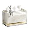 Tissue Box Holder Decorative Tissue Box Holder Clear Modern Rectangular Paper Facial Cover Napkin Dispenser Room Decor(Clear) view 1