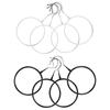 GETAJGHSD 8pcs Metal Scarf Organizers and Tie Rack Set, Plastic-Coated Round Rings for Closet Storage, Black and White Small Size Hangers for Scarves, Neckties, and Shawls view 1