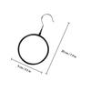GETAJGHSD 8pcs Metal Scarf Organizers and Tie Rack Set, Plastic-Coated Round Rings for Closet Storage, Black and White Small Size Hangers for Scarves, Neckties, and Shawls view 2