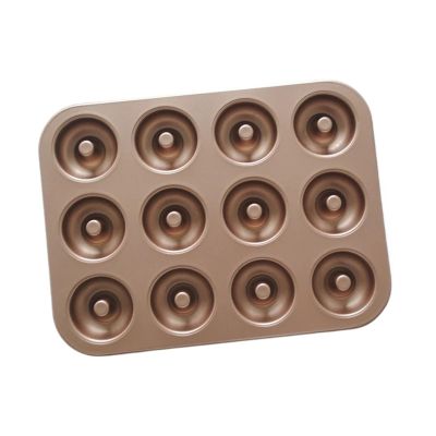 12-Cavity Non-Stick Carbon Steel Donut Cake Mold Pan
