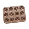 12-Cavity Non-Stick Carbon Steel Donut Cake Mold Pan view 1