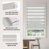 Persilux No Drill Tool Zebra Blind Light Filtering Pattern Cream64.5 wx72 h view 4