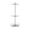 360 Rotating Round Closet Rod,Heavy Duty Metal Closet Organizer,Height Adjustable 1850-2100mm,Space Saving Storage Solution(Gold) view 1