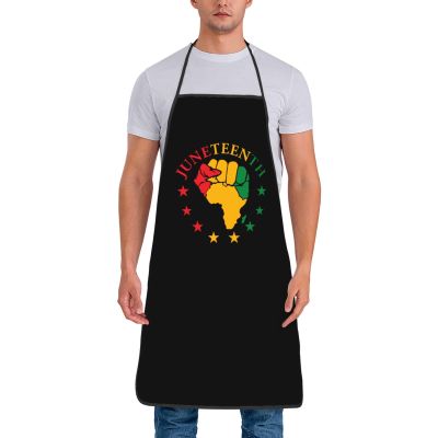 ZYASFEY Juneteenth Apron for Men Women Adults, Chef Apron with Adjustable Waist, Water Resistant and Oil Resistant for Cooking, Gardening