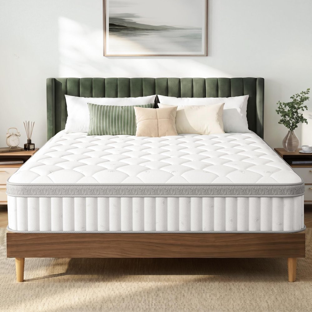 GAESTE Queen 10 Inch Hybrid Cooling Mattress, Medium Plush Feel