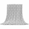 Grey Morocco Throw Blanket for Couch, Soft Lightweight Flannel Fleece Blanket, Abstract Geometric Leaf Diamond Lattice Microfiber Plush All Season Decorative Blankets Gifts for Sofa Office Lap 30"x40" view 1