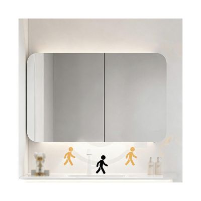 HUFIREHU Medicine Cabinet,Bathroom Medicine Cabinet with Mirror,Bathroom Mirror with Storage,for Living Room, Laundry Room, Mudroom(88cm/34.6in)