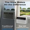 Uthfy 12,000BTU U Shaped Window Air Conditioner, 6-In-1 Window AC Unit With Adjustable Louvers-Cools up to 550 Sq Ft, 24H Timer, 3 Speeds, Ultra Quiet, Energy Efficient, Easy to Install, Remote, White view 2