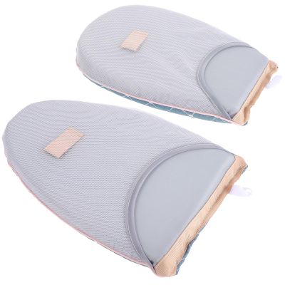 EXHUMKY Handheld Mini Ironing Board Tabletop with Heat-Resistant Garment Steamer Gloves 2pcs Night Sky Blue for Home and Travel Use