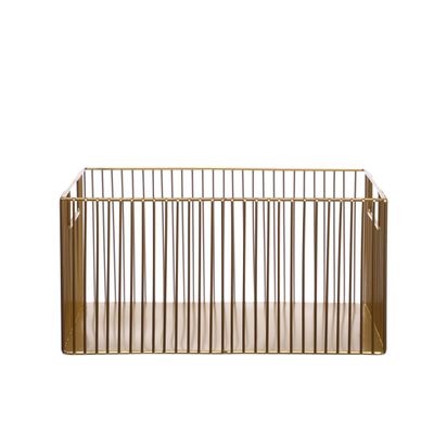 Ashland Gold Metal Tote Basket, Spring Home Decor