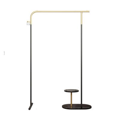 JOSOGO Gold Coat Racks with Marble Base Heavy Duty Clothes Rack Metal Coat Tree for Clothes Hats Scarfs Totes(Black,100 * 160cm)