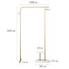 JOSOGO Gold Coat Racks with Marble Base Heavy Duty Clothes Rack Metal Coat Tree for Clothes Hats Scarfs Totes(Black,100 * 160cm) view 2
