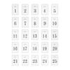 Celebrate It Table Number Card Set, Numbers 125 Double-Sided Print, Black & White, 5.5" x 3.5", 6 Packs (150 Total Cards) view 2