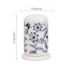 BEBEMOKO Porcelain Toothpick Holder and Ceramic Cotton Swab Jar Blue and White Porcelain Toothpick Storage Case for Dining Table and Home Use view 2