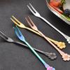 AUTSUPPL Stainless Steel Two Teeth Fruit Forks, Portable Dessert and Cake Forks, 10pcs Set for Home and Party Use view 4