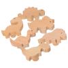 BESPORTBLE 6pcs Wooden Dinosaur Cabinet Knobs with Screws, Animal Drawer Pulls for Room, Natural Wood Dinosaur Dresser Handles for Nursery and Furniture view 1