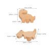 BESPORTBLE 6pcs Wooden Dinosaur Cabinet Knobs with Screws, Animal Drawer Pulls for Room, Natural Wood Dinosaur Dresser Handles for Nursery and Furniture view 2