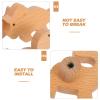 BESPORTBLE 6pcs Wooden Dinosaur Cabinet Knobs with Screws, Animal Drawer Pulls for Room, Natural Wood Dinosaur Dresser Handles for Nursery and Furniture view 3