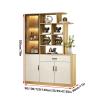 200CM/78.7in Height Wood Post Privacy Screens Entrance Hall Partition Screen Column Floor to Ceiling for Teahouse/Coffee Shop/Hotel/Studio(Style F,90 * 30 * 200cm/35 * 11 * 78in) view 2